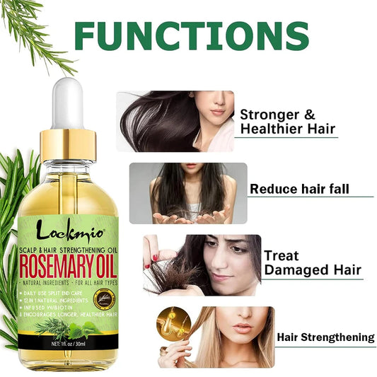 30ml Rosemary Oil For Hair and Dry Scalp Nourishing Treatment For Split Ends Hair Essential Oils