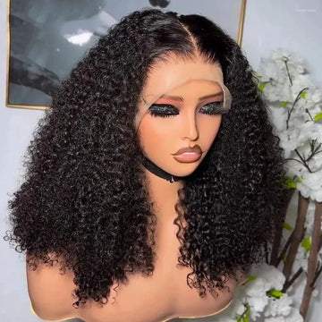 Baby Hair Deep Wave Curly Bob 13x4 HD Lace Front Wig Short Bob Lace Wig Human Hair 4x4 Lace Closure Wig for Black Women 180%