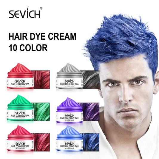 120g Color Hair Wax Styling Hair Dye Clay Grey Temporary Dye Disposable Fashion Festival Celebrate Molding Coloring Mud Cream