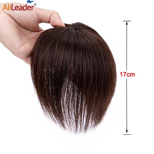 Alileader New Synthetic Hairpieces Clips On Top Of Hair Extensions For Women With Thinning Hair Short Women Hair pieces