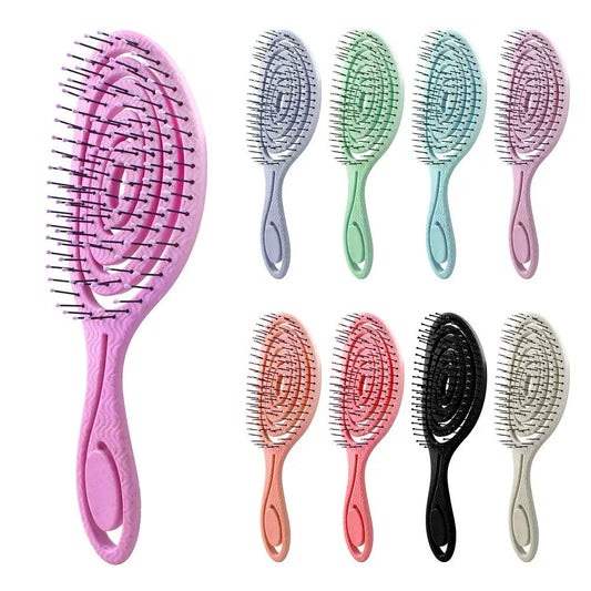 Elastic Massage Comb Flexible Anti-static Tangled Hair Comb Detangling Hair Brush Hollow Out Wet Curly Hair Brushes Styling Tool