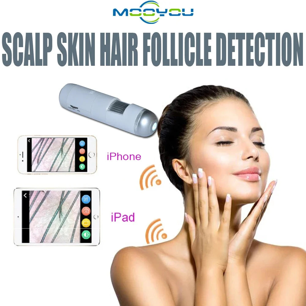 Portable Skin Analyzer Scalp Hair Camera Scanner Wireless Wifi Connection Compatible With Android IOS System