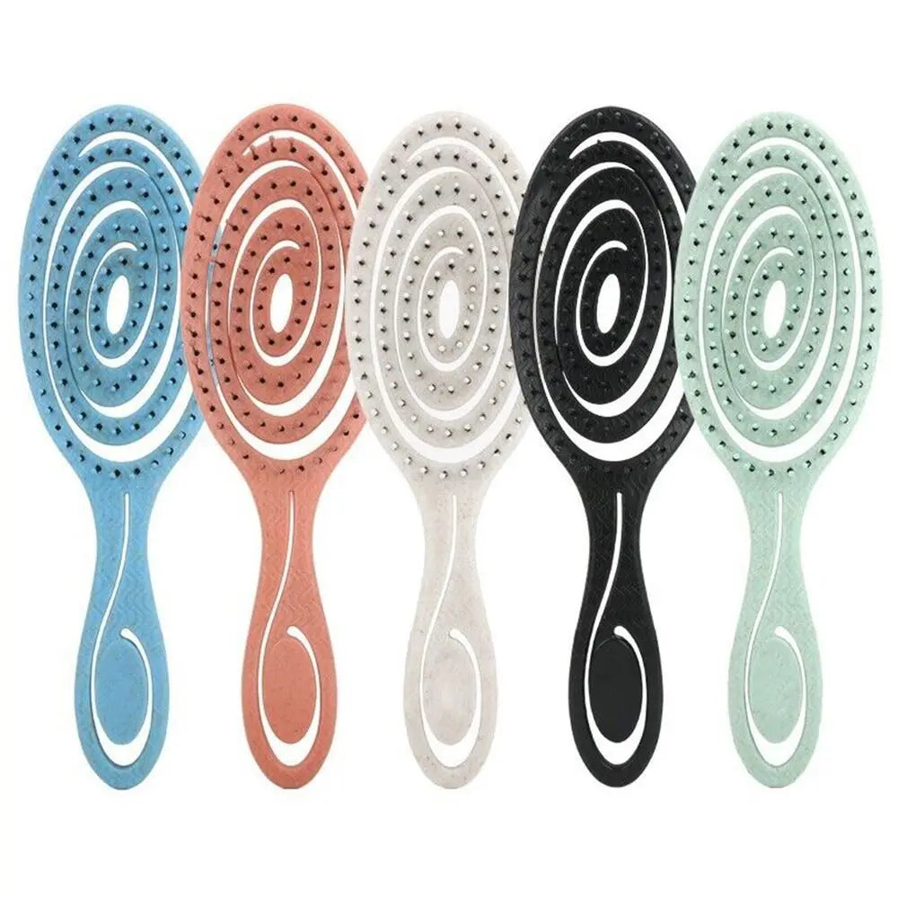 Elastic Massage Comb Flexible Anti-static Tangled Hair Comb Detangling Hair Brush Hollow Out Wet Curly Hair Brushes Styling Tool