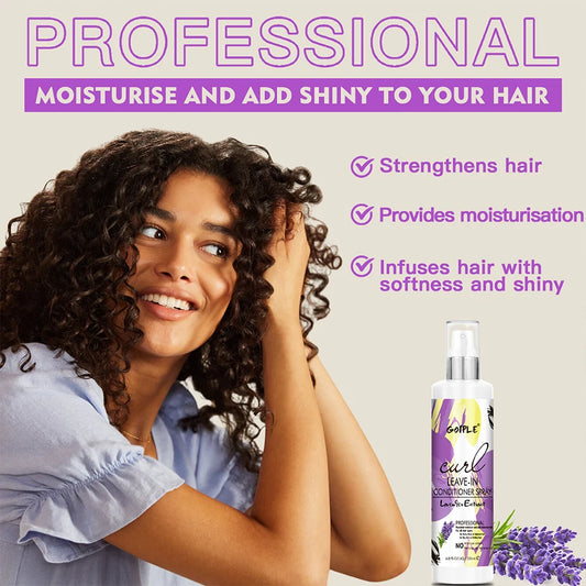 6.8fl.oz Leave-in Conditioner Spray For Curly Deep Nourishing Essential Oil for Dry Damaged Fragile Hair Care Leave In Serum