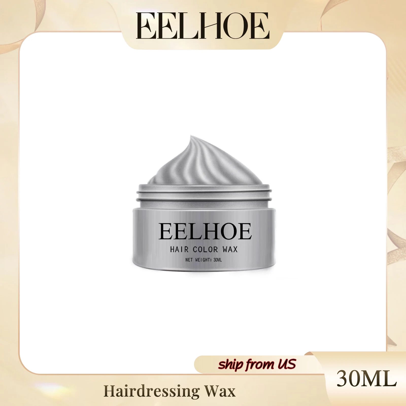 Eelhoe Hairdressing Wax Disposable Color Change Cream Natural Color Hair Wax Temporary Easy Color Hair Wax Hairdressing Agent