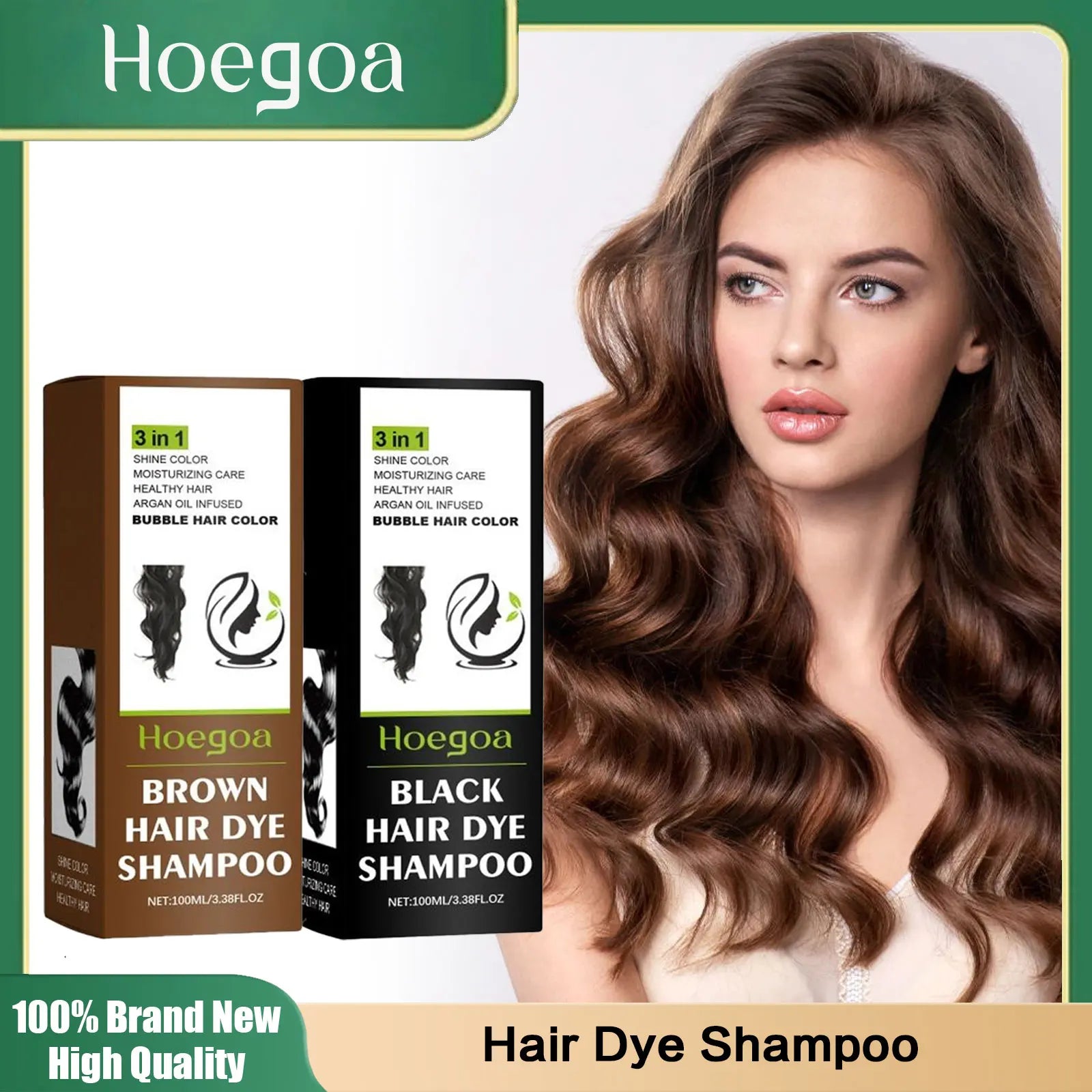 Bubble Hair Dye Shampoo Lasting Convenient Effective Covering Gray White Natural Black Nourishing Hairs Color Plants Dying Cream