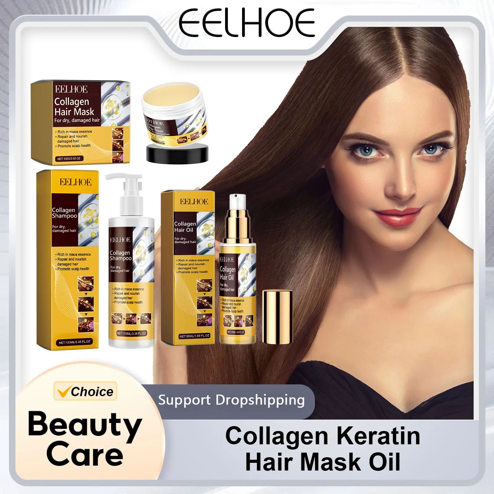 Collagen Keratin Hair Mask Oil Control Moisturizer Hair Soft Smooth Frizz Damaged Repair Revitalize Protein Correction Cream