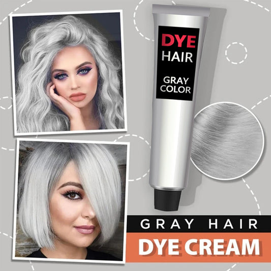 Gray Color Hair Dye Cream Unisex Smoky Gray Permanent Gentle Grandma Light Grey Silver Hair Dye Cream Natural Hair Dye Cosmetic