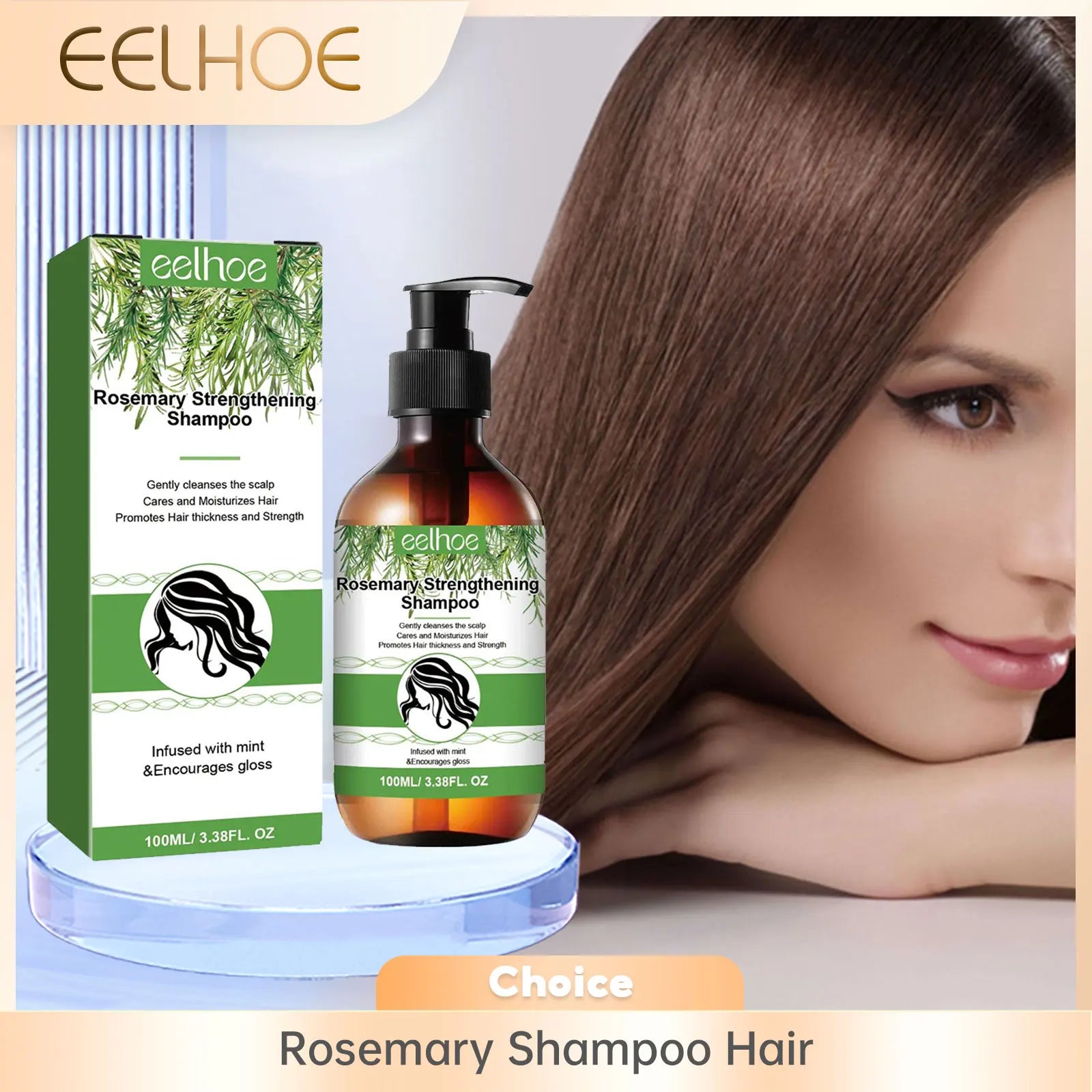 Rosemary Shampoo Hair Regrowth Deep Cleansing Scalp Treatment Oil Control Strengthening Hair Roots Anti Hair Loss Shampoo 100ml