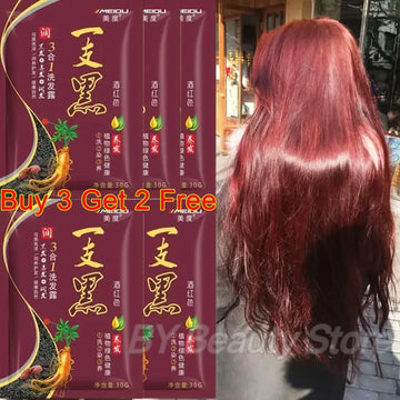 Natural Herbal Plant Hair Dye Shampoo 5 Minutes Change Hair Color Non-irritating Repair Gray White Fashion Hair Care Women Men