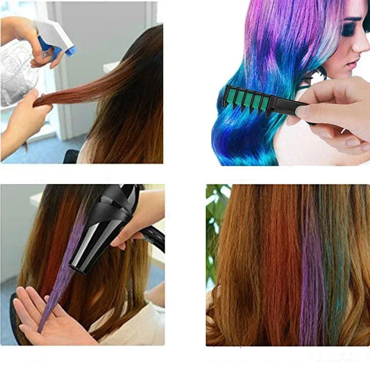 1pc Hair Dye Chalk Temporary Color Wax For Hairs Cover Fashion Design Crayons Gray Hair Dye Shampoo Chalk Hair Coloring Products