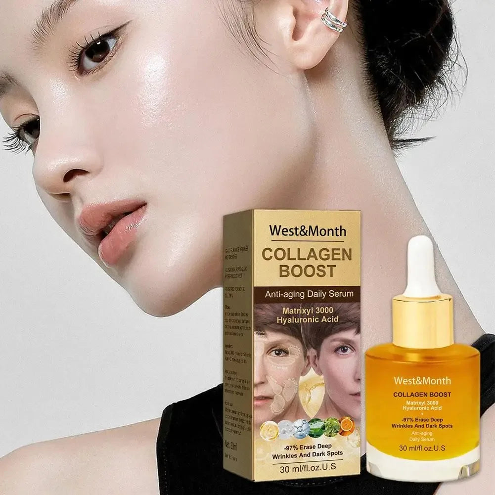 Collagen Face Serum Moisturing Tightening Hydrating Smoothing Nourishing Brightening Face Skin Care Product Balance Water Oil