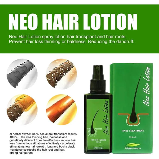 Original Thailand Neo Hair Lotion Paradise 120ml Hair Growth Oil Capillary Tonic For Growth Anti Hair Loss Scalp Treatments Men