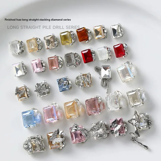 5pcs/lot 2025 nail supplies charms press on nails Rhinestone