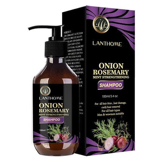 Rosemary Onion Strengthening Shampoo for Hair Growth Repair Damaged Anti Loss Hair Care Shampoo Professional for Men and Women