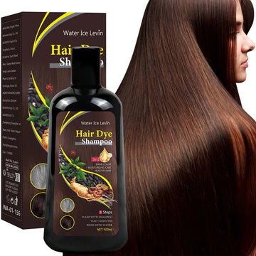 New Hair color shampoo 3 in 1 makes hair instantly from white to brown natural hair color protective sleeve for women 100ML