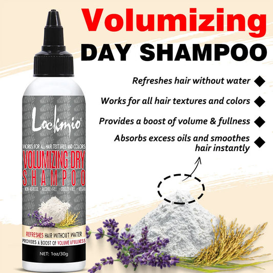 LOCKMIO Volumizing Dry Shampoo Powder Refreshes Hair Without Water Fluffy Spray Absorbs Excess Oil and Smooth Hair Care Products