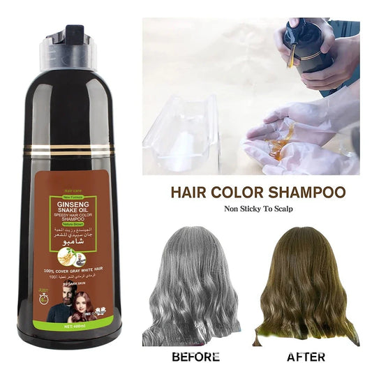 400ml Hair Wash Brown Shampoo Beauty Brown Nutrition Moisturizing Turn Brown Hair Shampoo Coloring Shampoo Hair Care