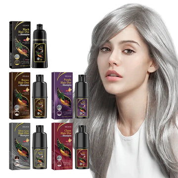 Hair Dyeing Shampoo 3-in-1 Rapid Hair Dyeing Repair Dry Cleaning Nourishing Hair Roots Restoration Hair Coloring Black Shampoo