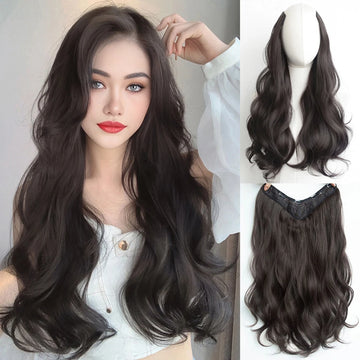 AOSI Part Synthetic Clip In Hair Extension Long Thick Curly Natural Blonde Flase Hair Hairpieces For Women Heat Resistant