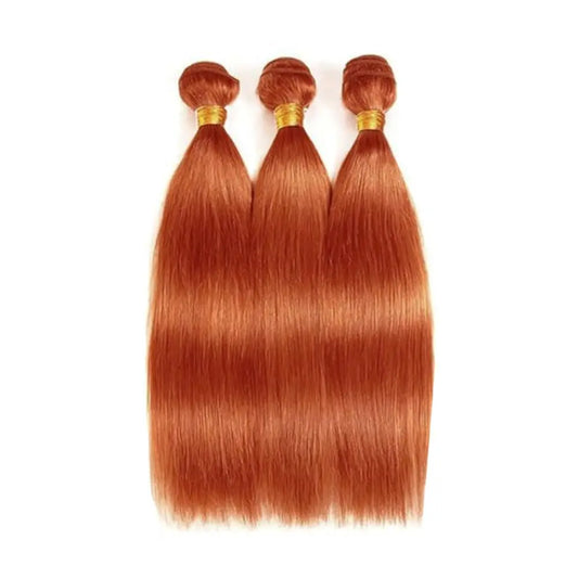 Straight Human Hair Bundles Color 350 Human Hair Ginger Orange Bundles Human Hair Brazilian Remy Hair Wet and Wavy Double Weft