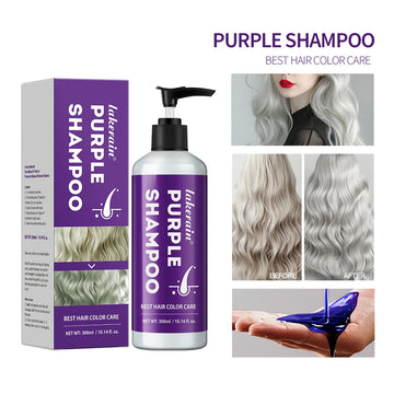 300ml Shampoo Lock Color Purple Shampoo Blonde Hair Bleaching Yellow Removing Linen Gray Silver Color Hair Dye шампунь для волос