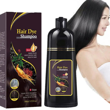 Natural Herbal Hair Dye Shampoo 3 in 1 Hair Color Shampoo for Hair Brown Coverage