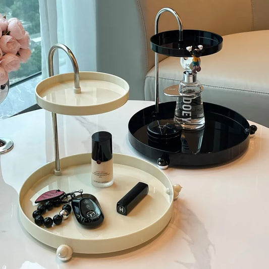 Makeup Organizer Tray Cosmetic Jewelry Lipstick Skincare Storage Shelf Perfume Watches Glasses Keys Rack Home Bathroom Holder