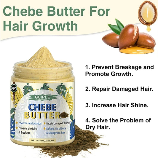 100% Natural Chebe Butter Hair Mask Promote Growth Essence Oil Moisturize Repair Care Treatment Regrowth Anti Hair Loss Powder