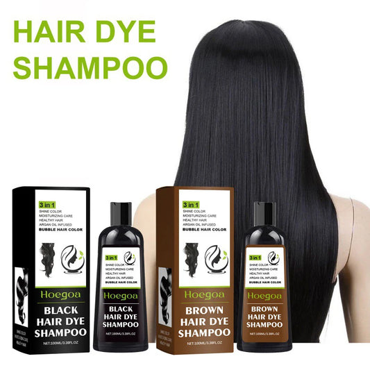 Bubble Hair Dye Shampoo Lasting Convenient Effective Covering Gray White Natural Black Nourishing Hairs Color Plants Dying Cream